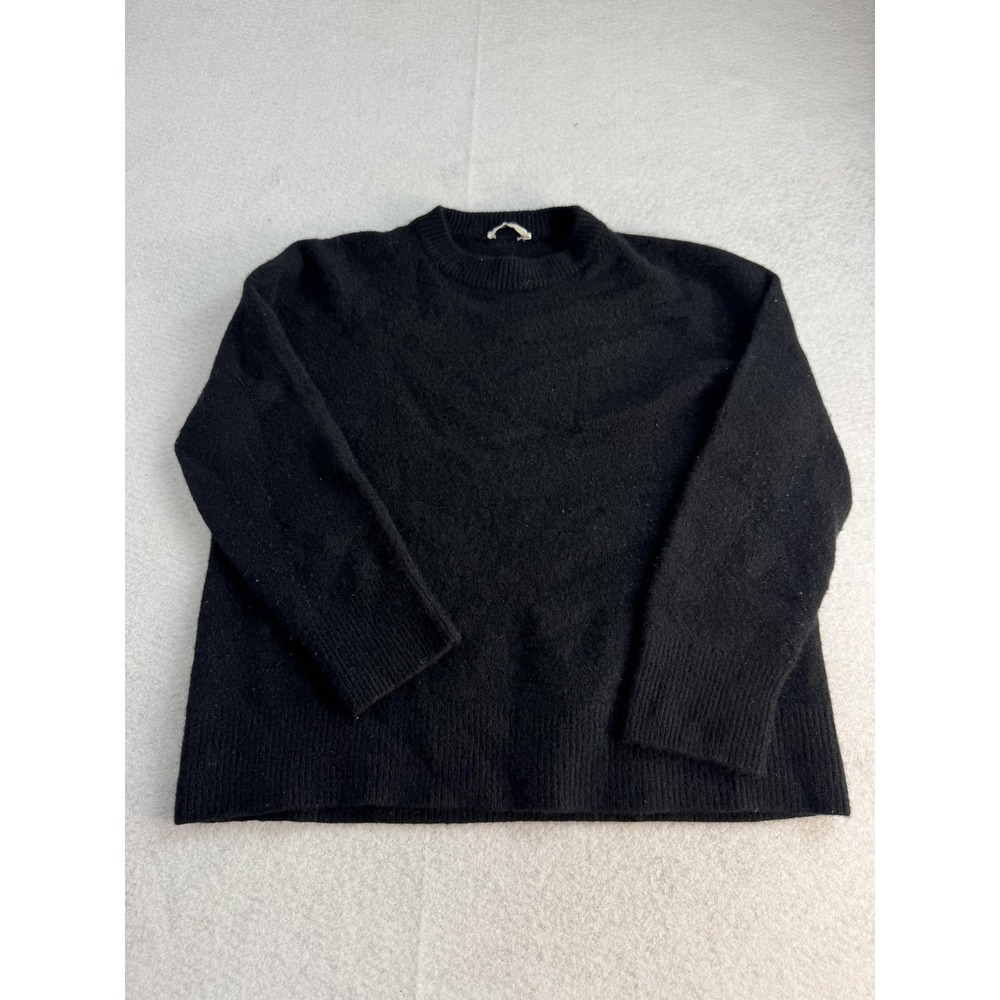 The Row Sweater Womens Medium Black Wool Cashmere Knit Pullover Made In Italy